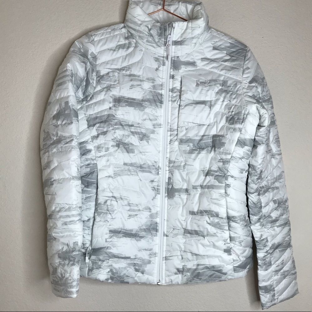 NWT under armour‎ white quilt puffer jacket